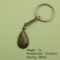 Metal Teardrop Keychain Bag Charm view 2
