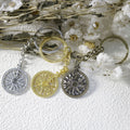 Metal Compass Keychain Bag Charm view 3