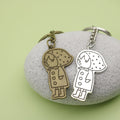 Zinc Alloy Hat Girl Keychain For Fashion Bag Charm view 4