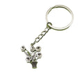 Metal Minimalist Potted Plant Flower Keychain Bag Charm view 5