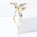 Copper Freshwater Pearl Magnolia Brooch Pin For Women's Cardigans view 1