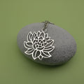 Metal Simple Lotus Flower Keychain Bag Charm view 3