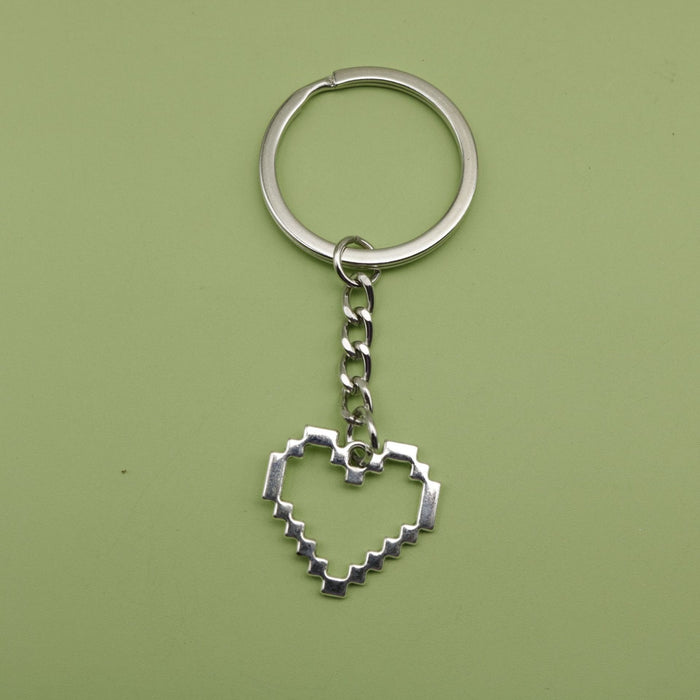 Metal Minimalist Heart Keychain Bag Charm Gift