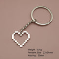 Metal Minimalist Heart Keychain Bag Charm Gift view 2