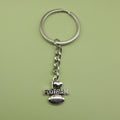 Metal I Love Football Keychain Bag Charm Gift view 1