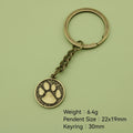 Zinc Alloy Dog Paw Print Keychain For Bag Charm view 2