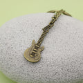 Metal Minimalist Guitar Keychain Bag Charm Gift view 4