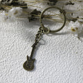 Metal Minimalist Guitar Keychain Bag Charm Gift view 3