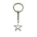 Metal Minimalist Five Point Star Keychain Bag Charm Gift view 5