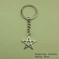 Metal Minimalist Five Point Star Keychain Bag Charm Gift view 2
