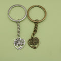 Metal Heart Tree Keychain Bag Charm Gift – Antique Copper view 1