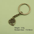 Metal Heart Tree Keychain Bag Charm Gift – Antique Copper view 2
