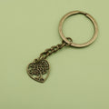 Metal Heart Tree Keychain Bag Charm Gift – Antique Copper view 6