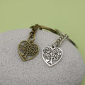 Metal Heart Tree Keychain Bag Charm Gift – Antique Copper view 4