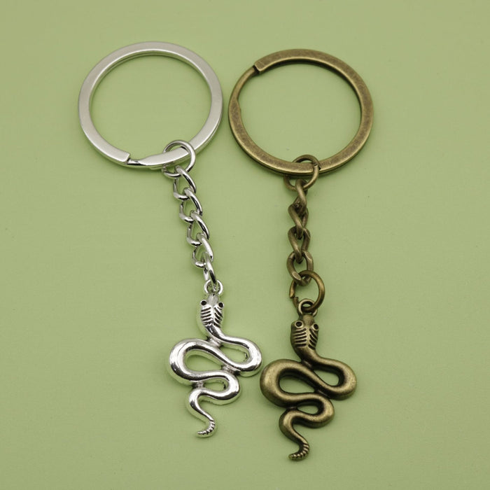 Zinc Alloy Minimalist Snake Keychain For Bag Charm