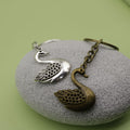 Metal Swan Keychain Bag Charm view 4