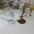Metal Swan Keychain Bag Charm view 3