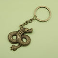 Metal Minimalist Dragon Keychain Key Ring Gift view 6