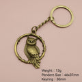 Metal Owl Keychain Minimalist Bag Charm Gift view 2