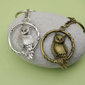 Metal Owl Keychain Minimalist Bag Charm Gift view 4