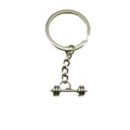 Zinc Alloy Barbell Keychain Minimalist Key Ring Gift view 5