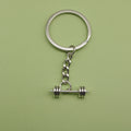 Zinc Alloy Barbell Keychain Minimalist Key Ring Gift view 1
