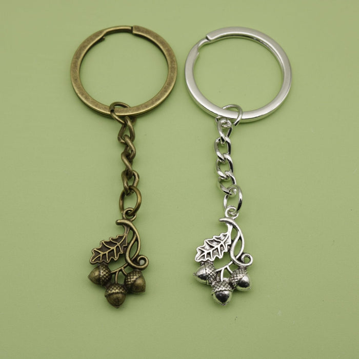 Zinc Alloy Pine Cone Flower Keychain For Bag Charm Gift