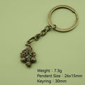 Zinc Alloy Pine Cone Flower Keychain For Bag Charm Gift view 2
