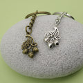 Zinc Alloy Pine Cone Flower Keychain For Bag Charm Gift view 4
