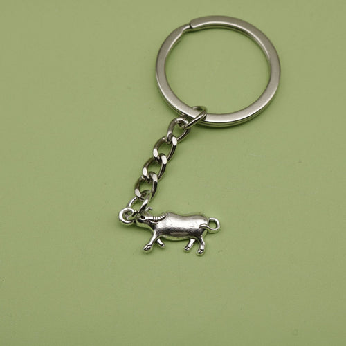Zinc Alloy Minimalist Buffalo Keychain Bag Charm Gift