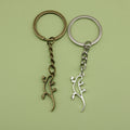 Metal Lizard Shape Keychain Reptile Bag Charm Gift view 1