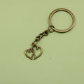 Metal Double Heart Keychain Bag Charm view 6