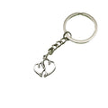 Metal Double Heart Keychain Bag Charm view 5
