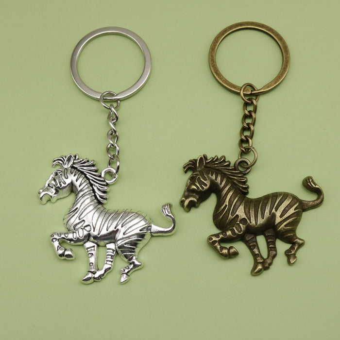 Metal Zebra Keychain Bag Charm – Antique Copper