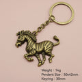 Metal Zebra Keychain Bag Charm – Antique Copper view 2