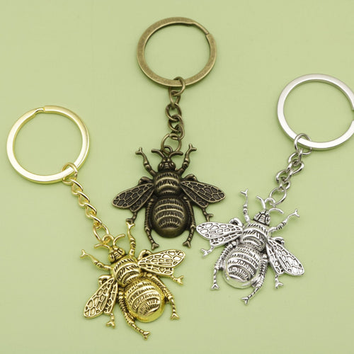 Zinc Alloy Bee Minimalist Keychain Bag Charm Gift