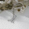 Metal Minimalist Dinosaur Keychain Bag Charm Gift for Kids view 3