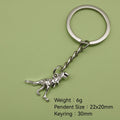Metal Minimalist Dinosaur Keychain Bag Charm Gift for Kids view 2