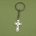Zinc Alloy Simple Cross Keychain Religious Gift Key Ring view 1