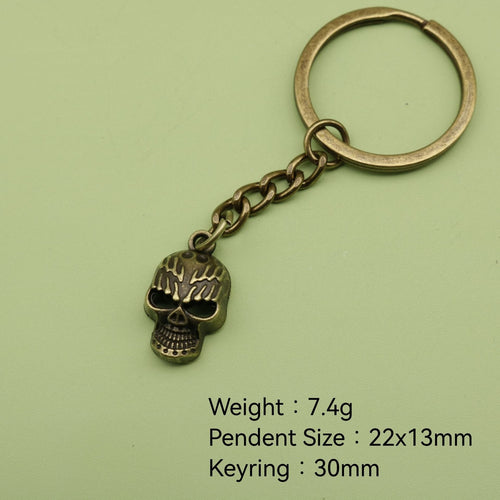 Zinc Alloy Simple Skull Keychain For Key Ring Gift