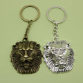 Metal Minimalist Lion Head Keychain Bag Charm Gift view 1