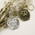 Metal Minimalist Lion Head Keychain Bag Charm Gift view 4