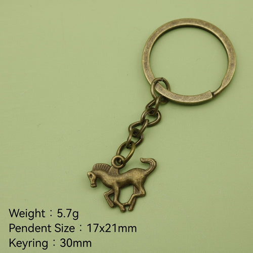 Zinc Alloy Horse Minimalist Keychain Bag Charm Gift