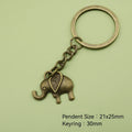 Zinc Alloy Minimalist Elephant Keychain Bag Charm Gift (6422) view 2