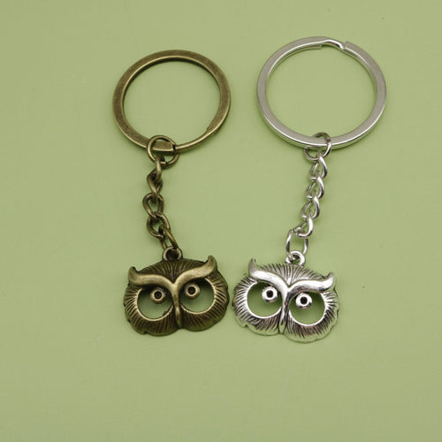 Zinc Alloy Vintage Owl Keychain Bag Charm Gift