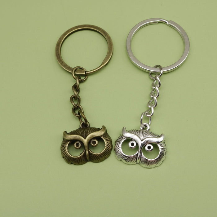 Zinc Alloy Vintage Owl Keychain Bag Charm Gift