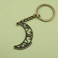 Metal Simple Crescent Moon Keychain Bag Charm Gift view 6