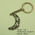 Metal Simple Crescent Moon Keychain Bag Charm Gift view 2