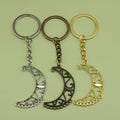 Metal Simple Crescent Moon Keychain Bag Charm Gift view 1