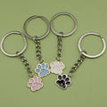 Metal Dog Paw Print Keychain Bag Charm Gift view 1